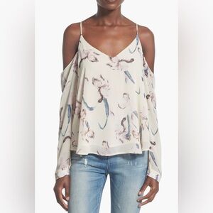 Floral Print Cold Shoulder Top